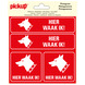 Pickup Pictogram Vinyl 15x15cm 4 op 1 Hier waak ik !