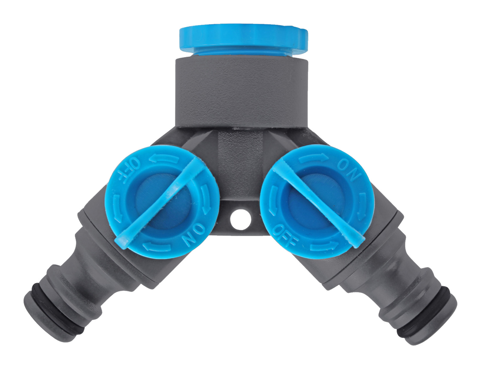 Gamma Sproeiaccessoires Kraanstuk Kunststof 2 Delig 1 Inch 34 Grijs Met Blauw gamma kopen in de aanbieding