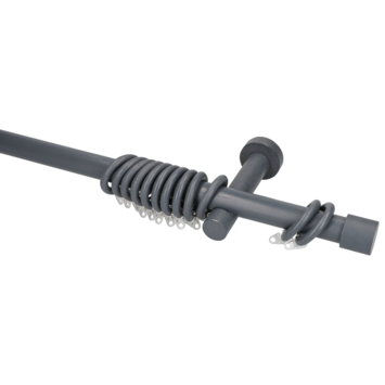 Verstelbare dubbele gordijnroede met clip voor ramen van 82-389 cm, zeer sterke, decoratieve dubbele gordijnroede van 2,5 cm voor raam, badkamer, terras, slaapkamer, enz