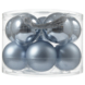 Kerstballen mix glas 10 stuks winterblauw