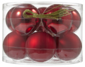 Christmas Goods kerstballen mix glas 10 stuks rood Ø 16 cm