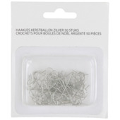 Christmas Goods kerstbalhaakjes zilver 50 stuks