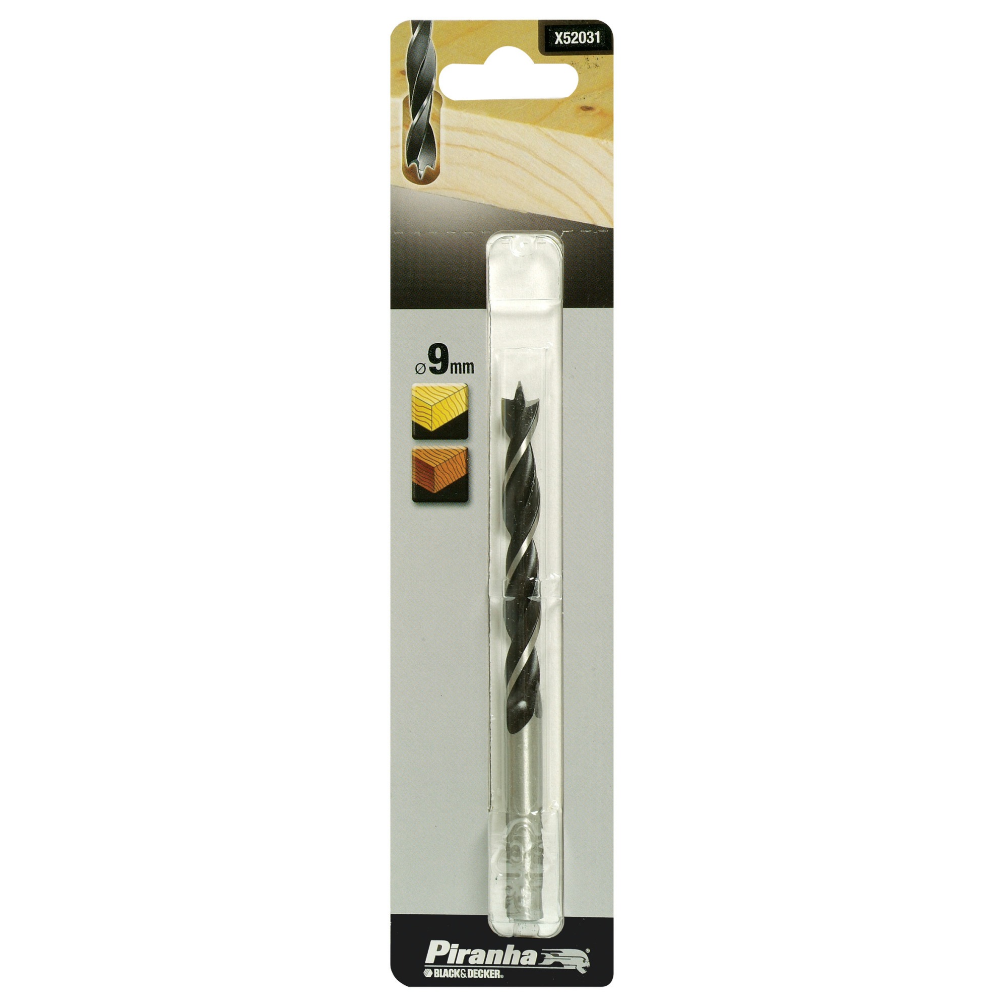 Piranha Houtspiraalboor 9 Mm X52031 Qz piranha kopen in de aanbieding