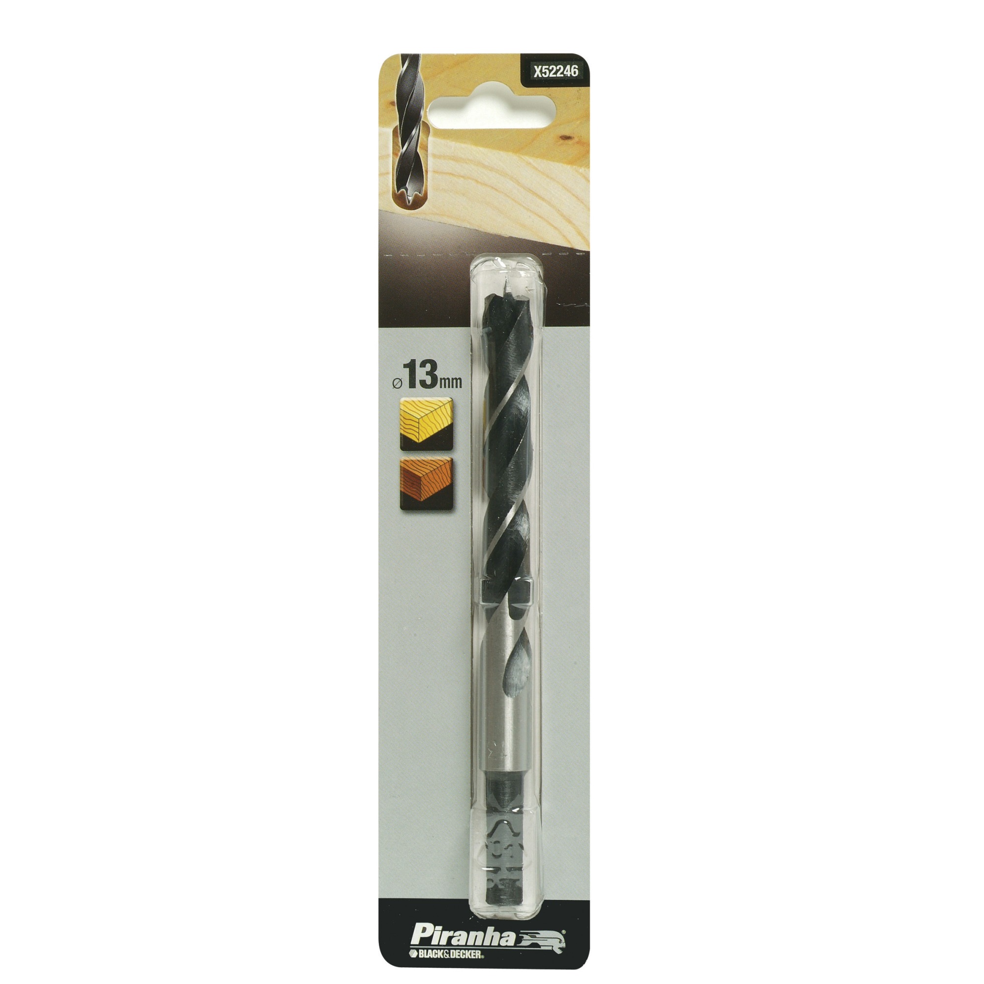 Piranha Houtspiraalboor 13 Mm X52246 Qz piranha kopen in de aanbieding