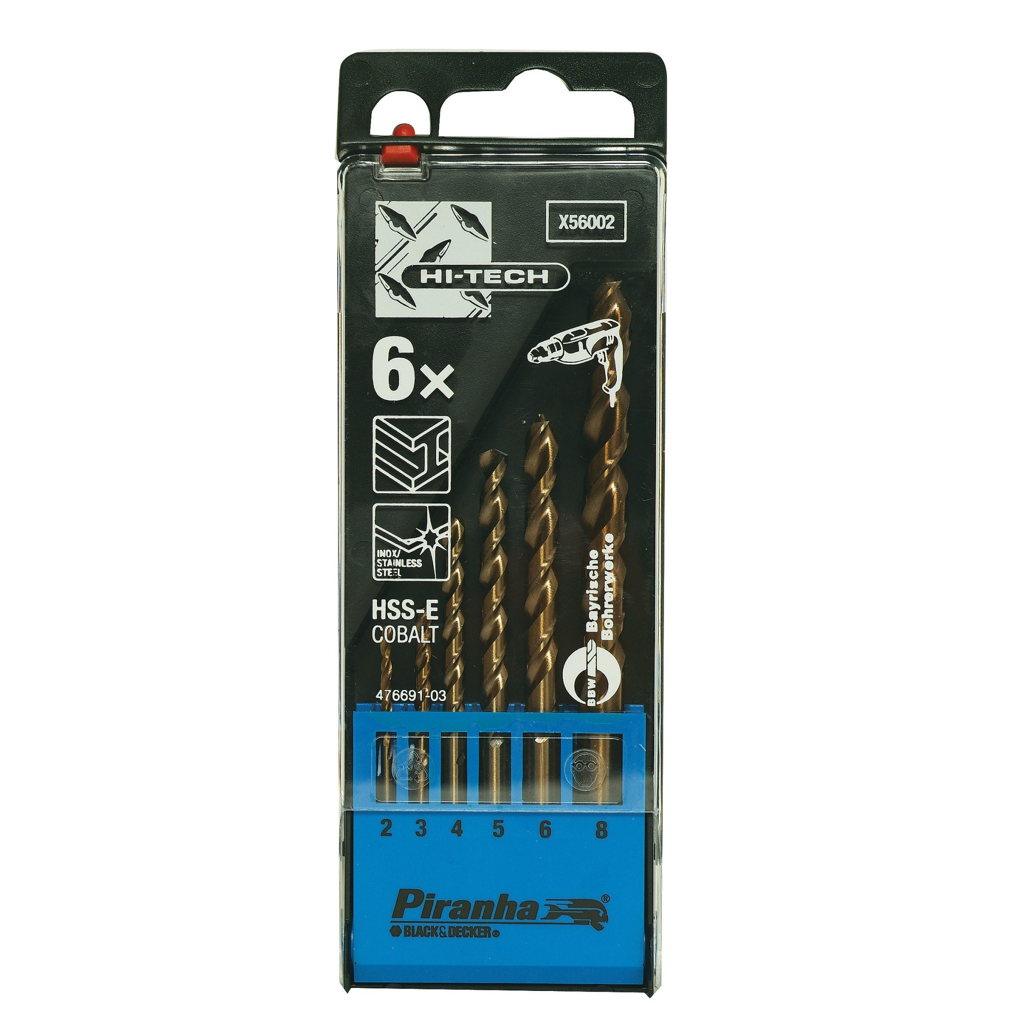 Piranha Hi Tech Kobalt Metaalboor 2 8 Mm 6 Delig X56002 Qz piranha kopen in de aanbieding