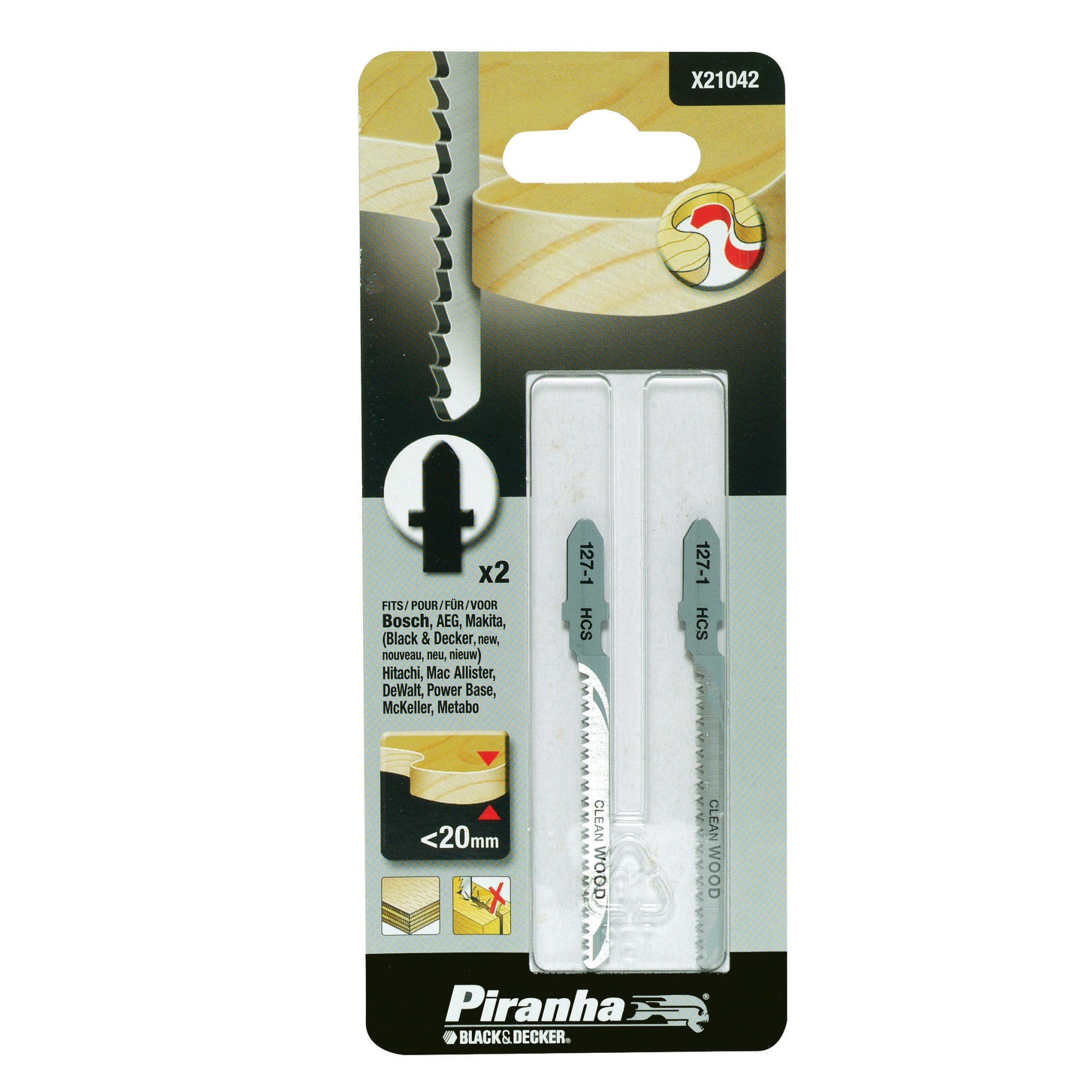 Piranha Decoupeerzaagblad Hout Voor Bochten T Schacht 20 Mm 2 Stuks X21042 Xj piranha kopen in de aanbieding