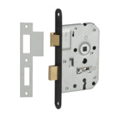 Nemef 1200 serie insteekslot dag-/nachtslot met zwarte voorplaat Doorn 50mm PC55mm