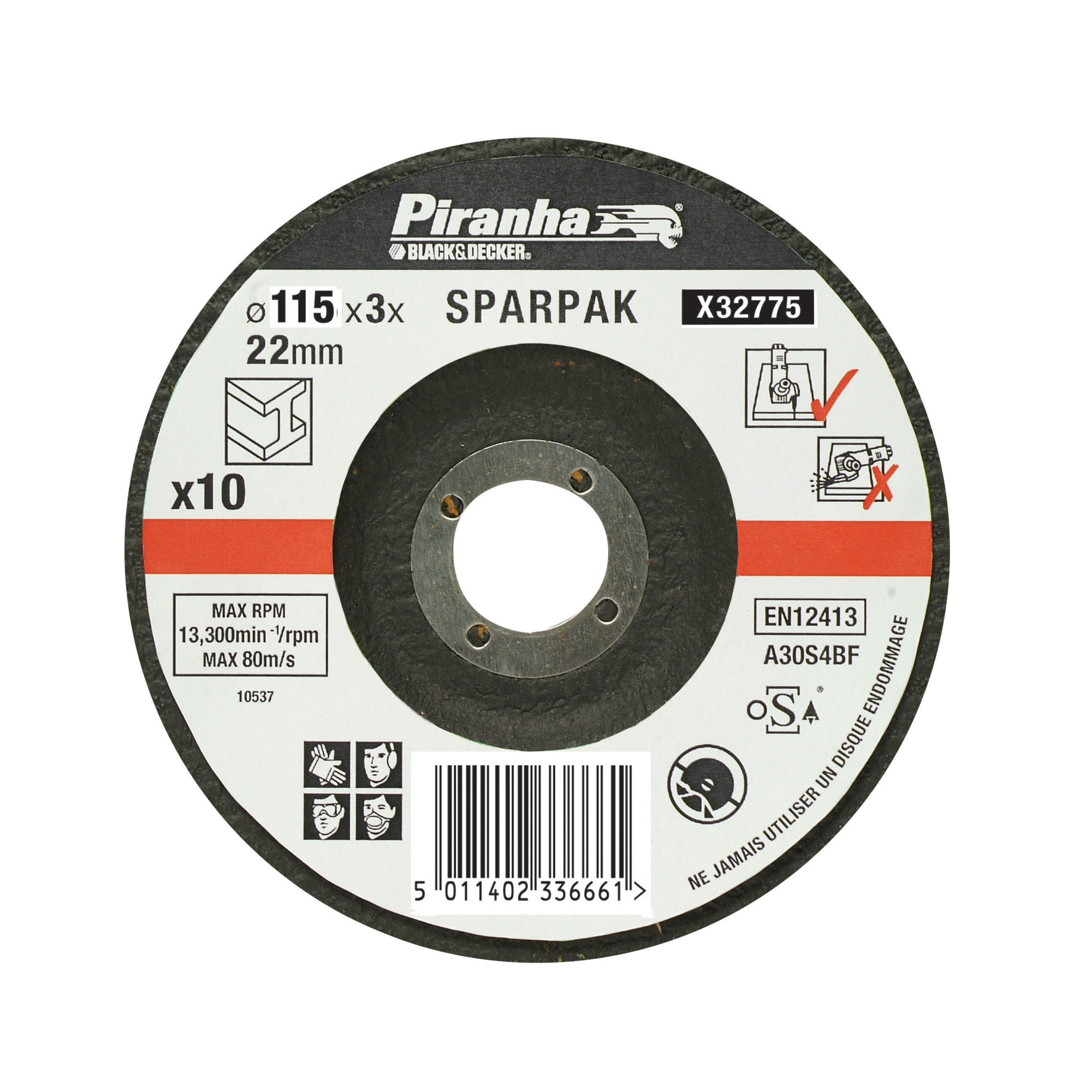 Piranha Doorslijpschijf Metaal 115X32 Mm 10 Stuks X32775 Qz piranha kopen in de aanbieding