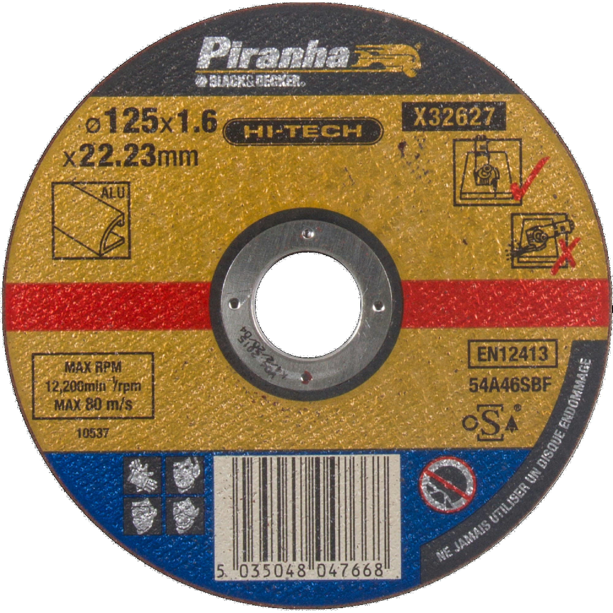 Piranha Hi Tech Doorslijpschijf Aluminium 125X16 Mm X32627 Qz piranha kopen in de aanbieding