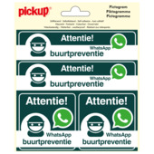 Pickup Pictogram Vinyl 15x15cm 4 op 1 Whatsapp Buurtpreventie