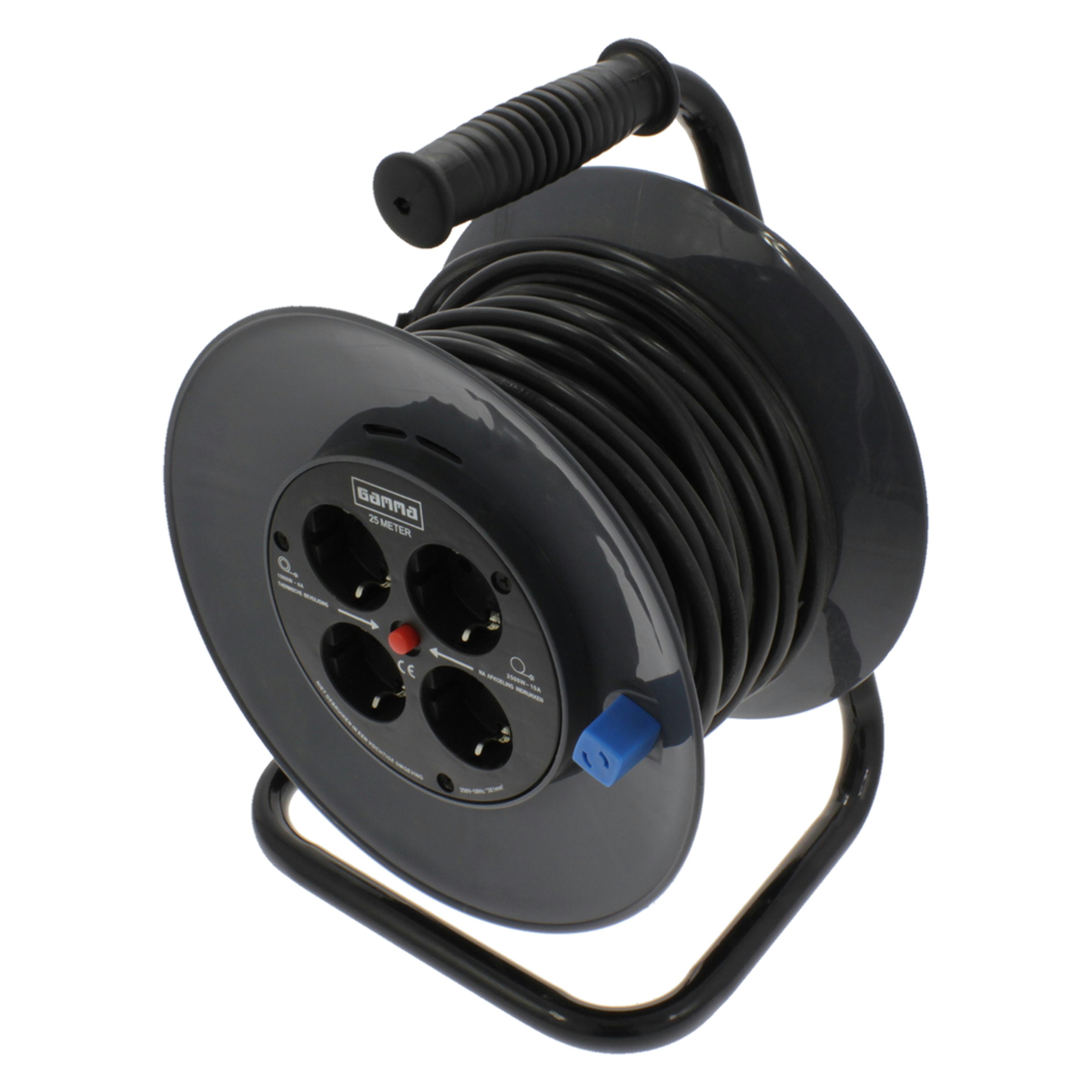 Gamma Kabelhaspel Vinyl Zwart 3X1 Mm 25 Meter gamma kopen in de aanbieding