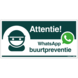 Pickup Bord 30x15 cm WhatsApp Buurtpreventie