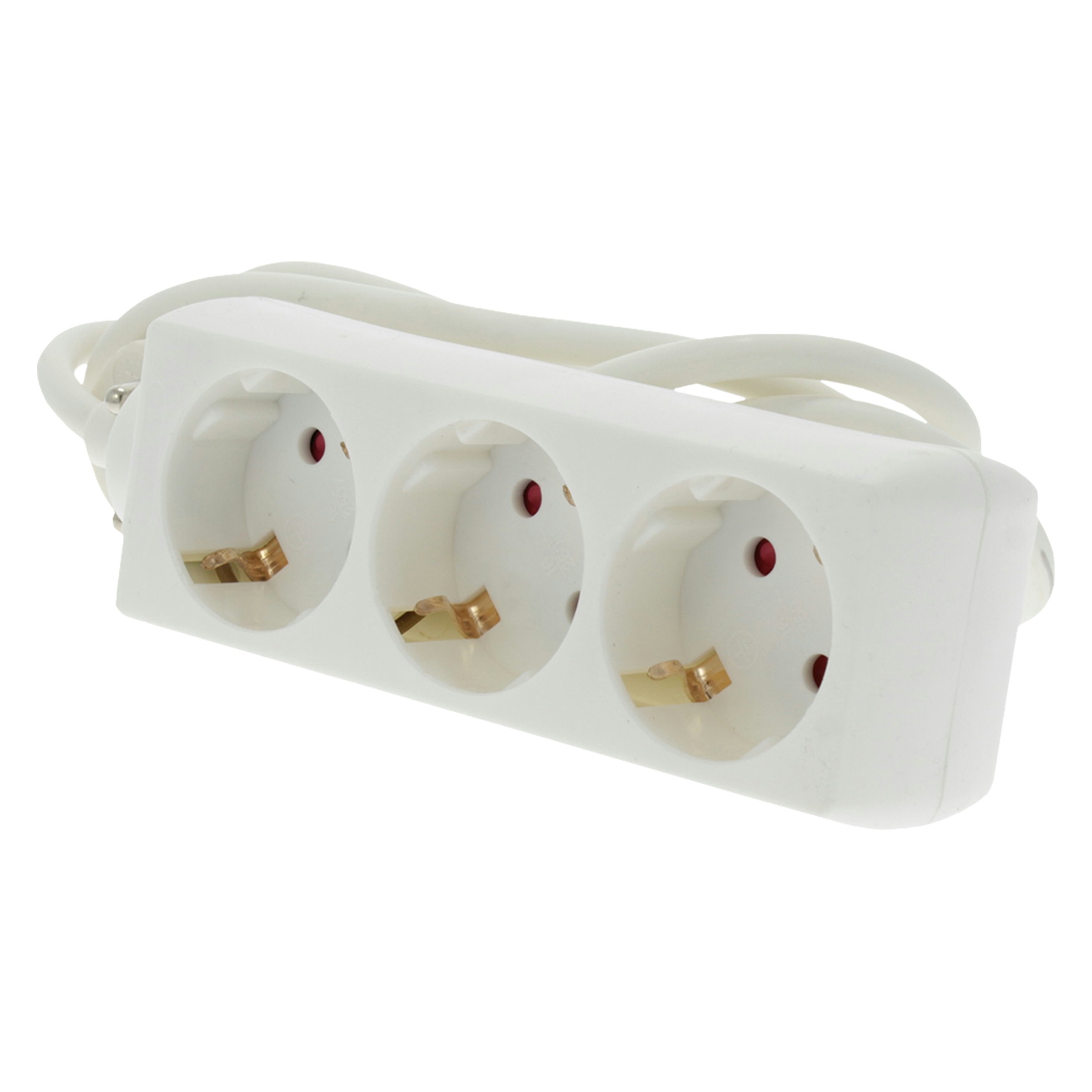 Ok Stekkerdoos 3V Wit 3X1 Mm 15 Meter Snoer ok kopen in de aanbieding