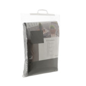 Balkonscherm doek polyester grijs ca. 90 x 500 cm