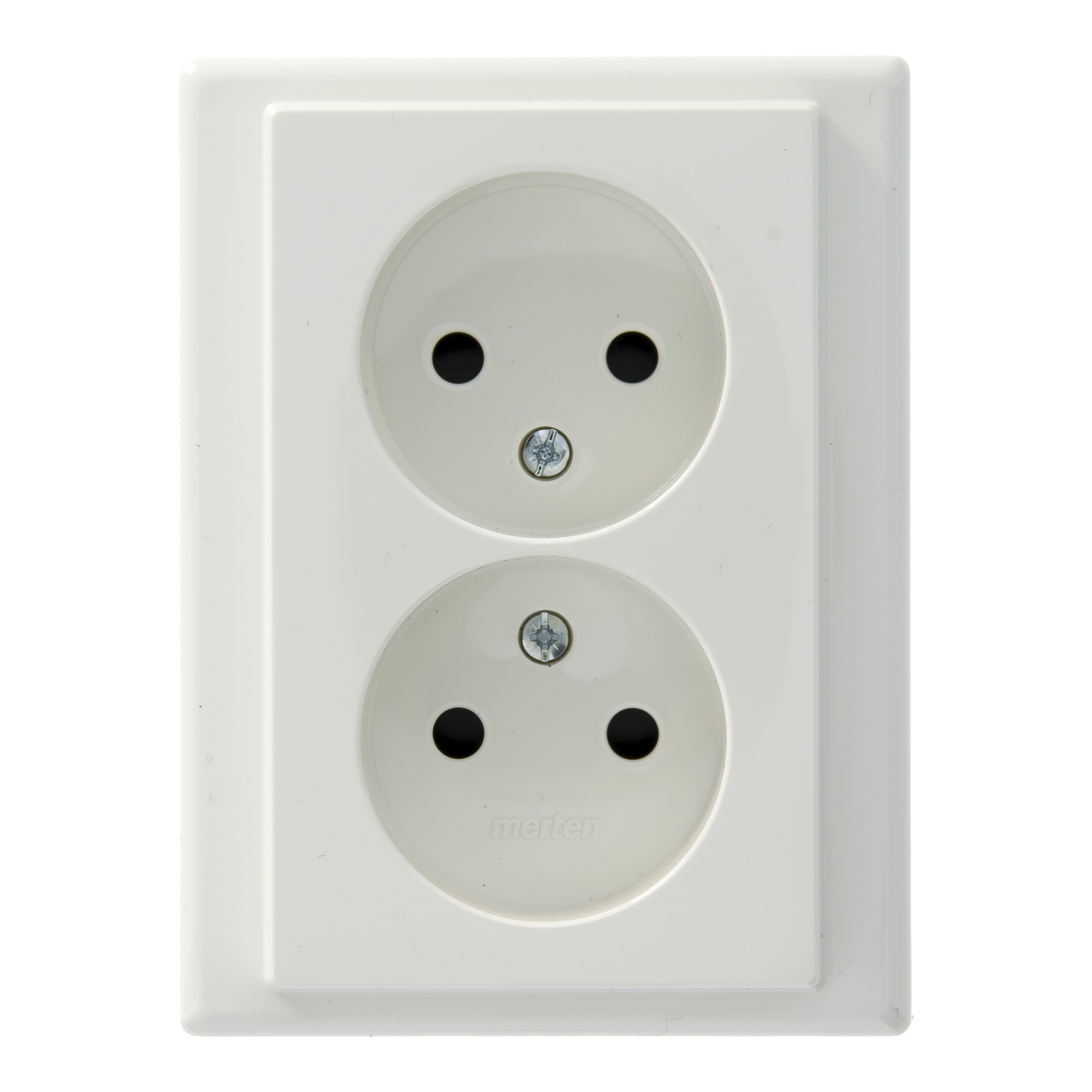 Merten Schneider Electric System Dubbel Stopcontact Wit merten kopen in de aanbieding