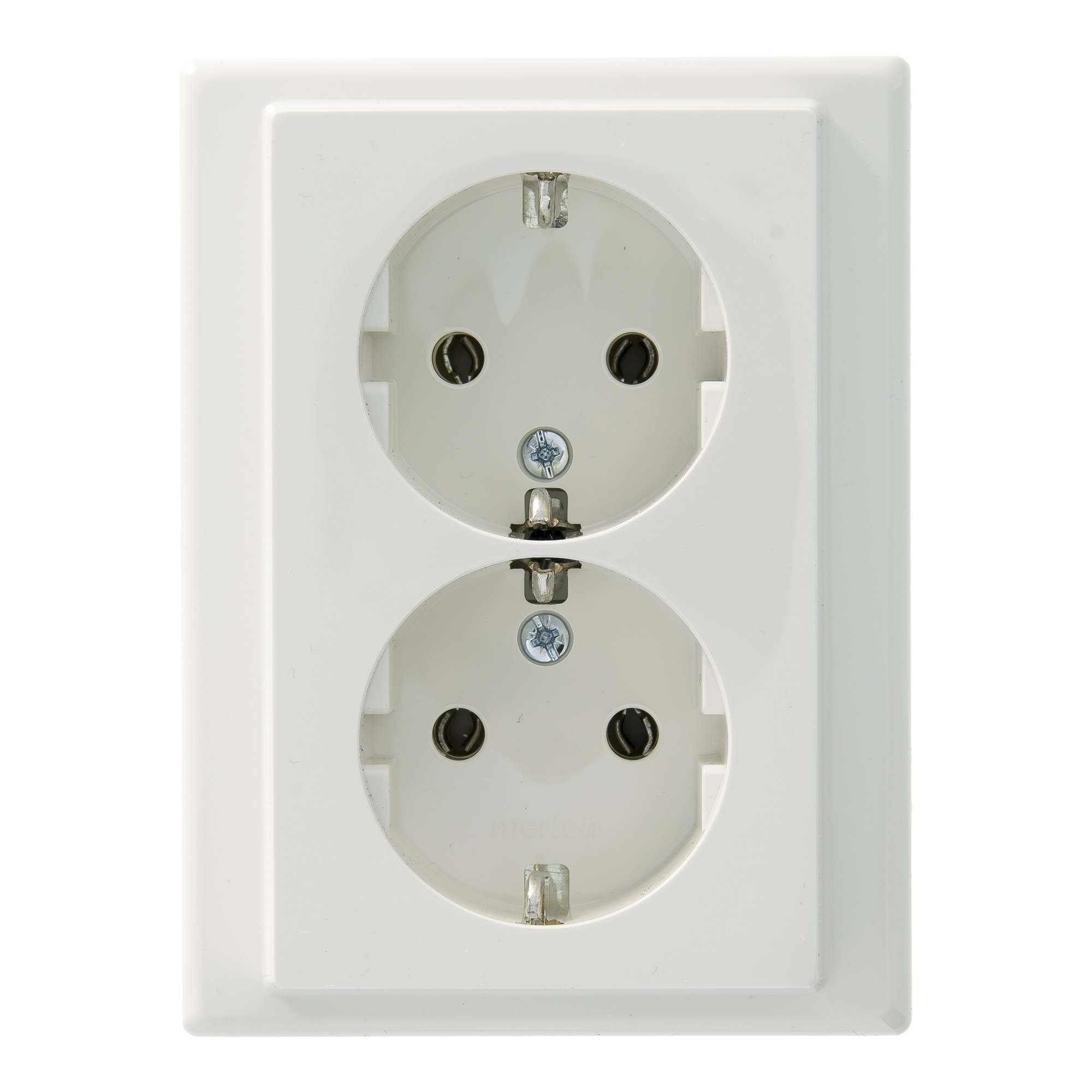 Merten Schneider Electric System M Dubbel Geaard Stopcontact Wit merten kopen in de aanbieding