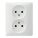 Peha Standard dubbel stopcontact wit