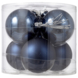 Kerstballen mix glas 6 stuks winterblauw