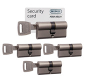 Nemef Veiligheidscilinder NF4 met keersleutel 30/30 mm SKG 3-sterren gelijksluitend 4 stuks