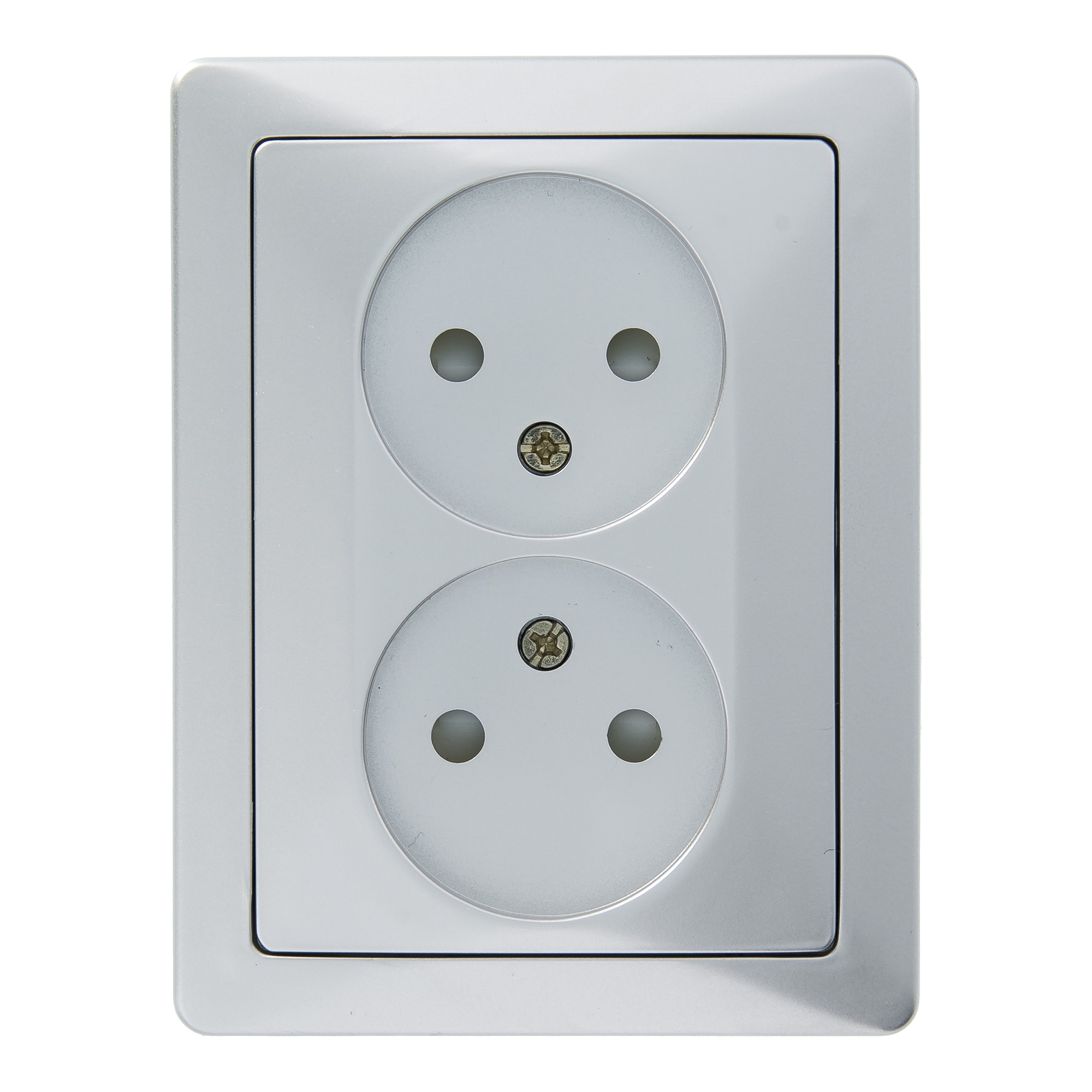 Gamma Everest Dubbel Stopcontact Aluminium gamma kopen in de aanbieding