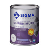 Sigma muurverf reinigbaar mat wit base ln 1 l