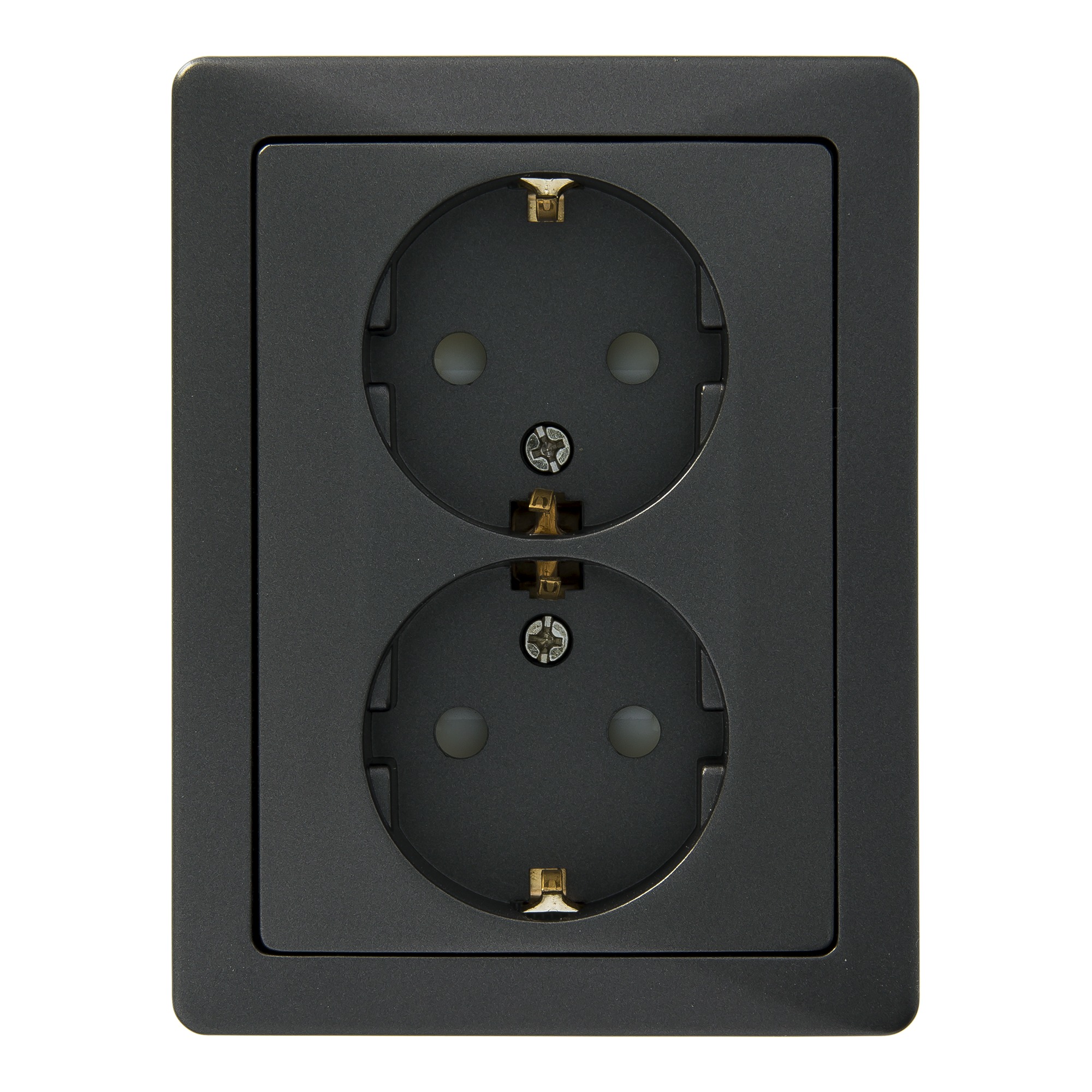 Gamma Everest Dubbel Geaard Stopcontact Antraciet gamma kopen in de aanbieding