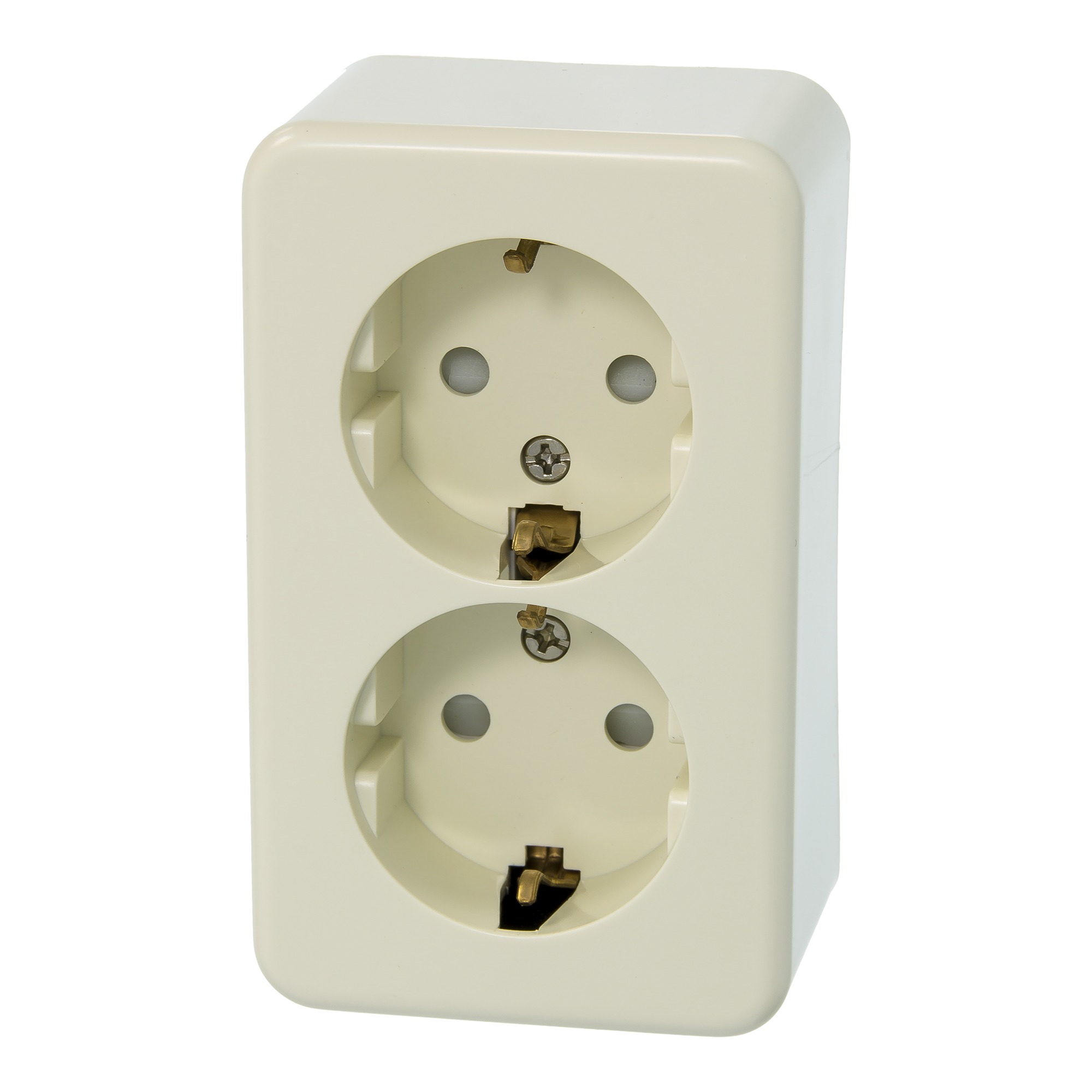 Gamma Andes Dubbel Stopcontact Creme gamma kopen in de aanbieding