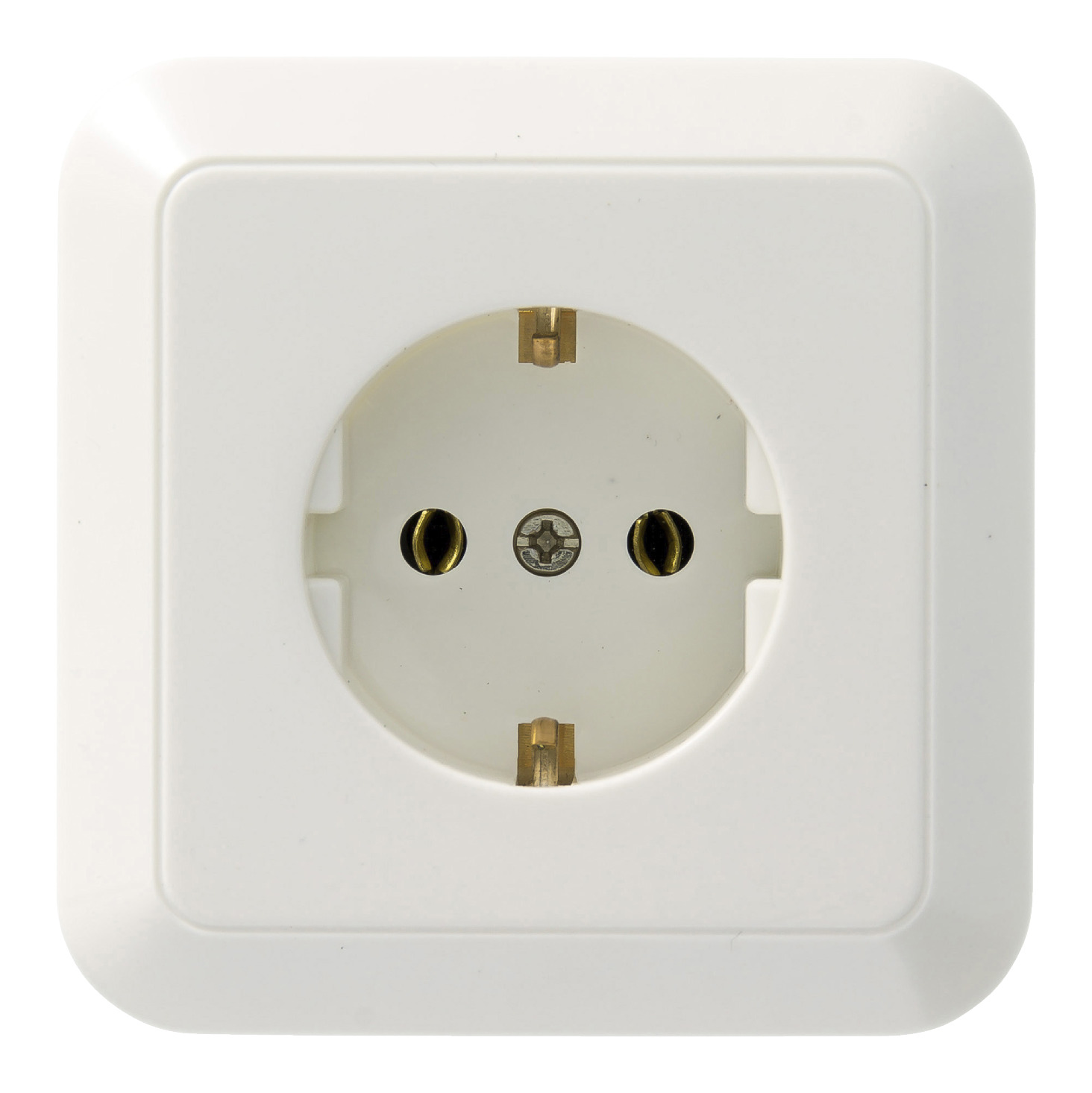 Ok Enkel Geaard Stopcontact Inbouw Wit ok kopen in de aanbieding