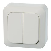 OK serieschakelaar opbouw wit