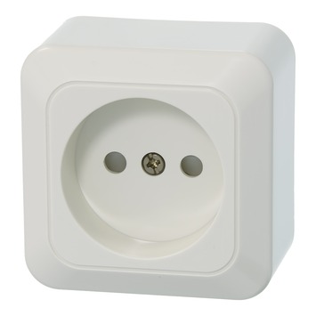 Hoekstopcontact 4-voudig Thebo met passtuk RVS ST 3007