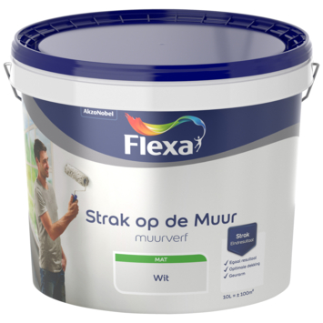 Collega kiem Knop GAMMA | Flexa Strak op de Muur muurverf mat wit 10 liter kopen? | muurverf -latex