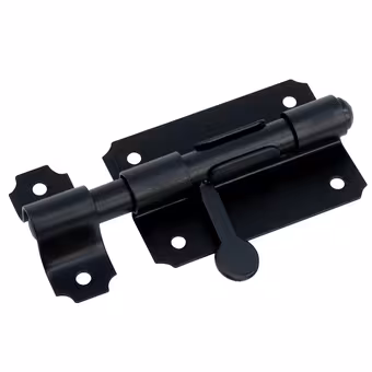 Schuifgrendel Zwart 80 mm