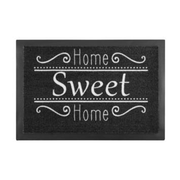 Schoonloopmat Home Sweet Home 39x58 Antraciet