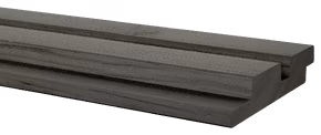Rhombusprofiel vuren hout antraciet geschaafd 180 x 2,8 x 14,5 cm