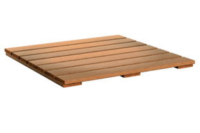 Vlondertegel glad hardhout ca. 50 x 50 cm