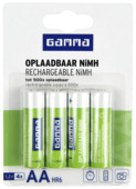 GAMMA Batterij Oplaadbaar AA 4 stuks