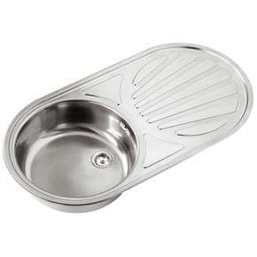 GAMMA spoelbak met afdruiprek rond RVS