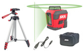 SKIL 360° kruislijnlaser groen 30m 1961DA Li-ion – incl. USB lader en statief