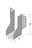 Raveeldrager Verzinkt Zwaar 71x154,5 mm