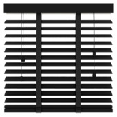 GAMMA houten jaloezie 50 mm matzwart (kleurnr. 947) 60x130 cm (bxh)