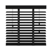 GAMMA houten jaloezie 50 mm matzwart (kleurnr. 947) 80x180 cm (bxh)