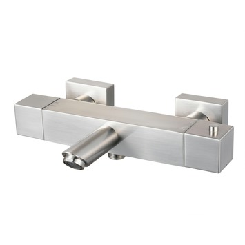 Haceka Mezzo thermostatische badkraan 15cm RVS