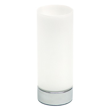 Jan des Bouvrie tafellamp met touchfunctie wit e27 chroom wit