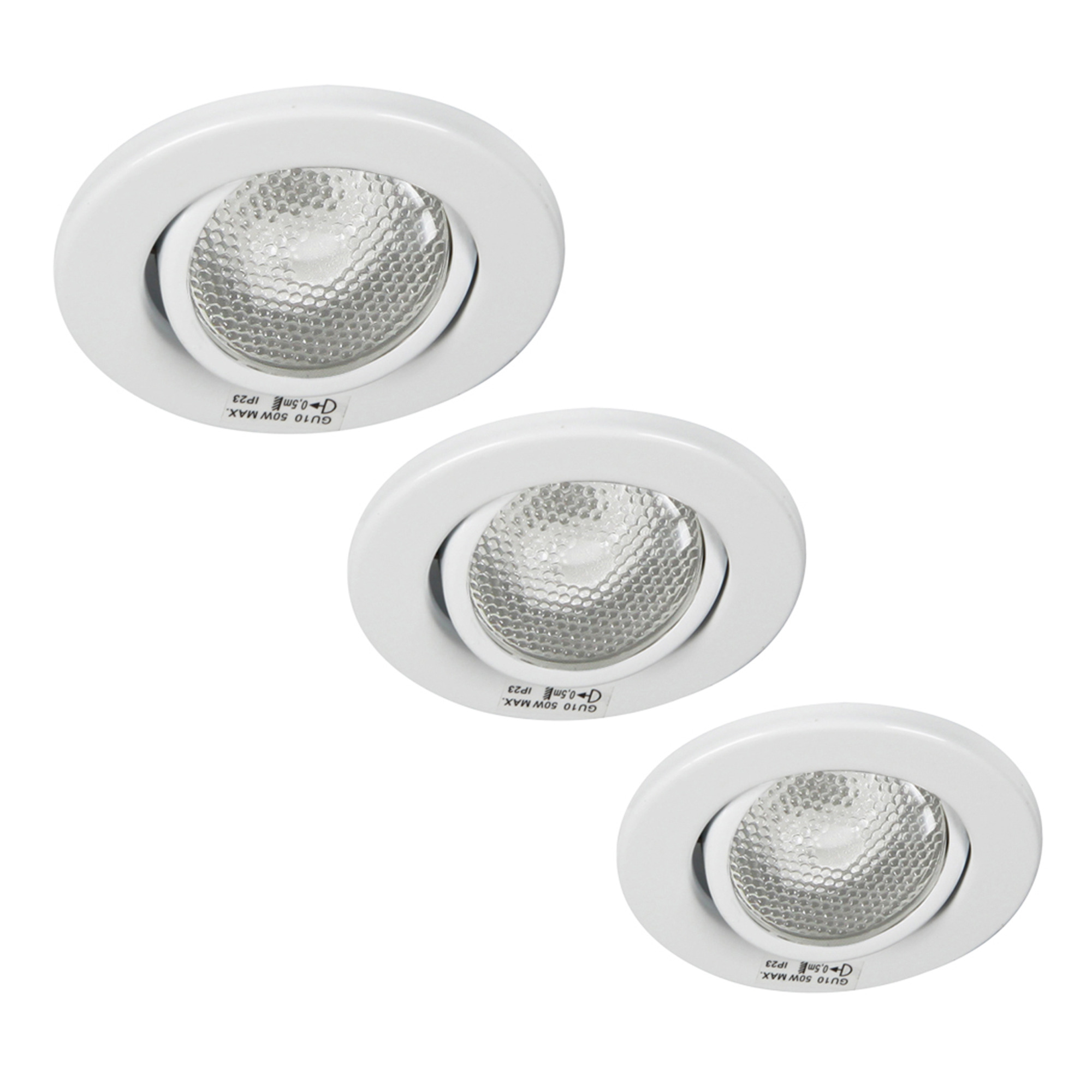Gamma Inbouwspot Rond Richtbaar 9W Wit 3 Stuks gamma kopen in de aanbieding