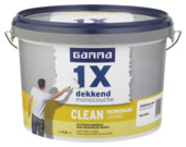 GAMMA muurverf 1x dekkend clean RAL 9010 gebroken wit 2,5 liter