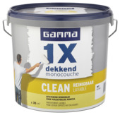 GAMMA muurverf 1x dekkend clean wit 5 liter
