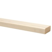 Grenen D-vorm 18x43 mm 210 cm