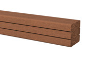 Tuinpaal vierkant Azobé hardhout geschaafd 6,5 x 6,5 x 180 cm