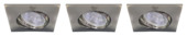 GAMMA inbouwspots set van 3 richtbaar staal vierkant Ø 84mm