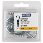 GAMMA Basisplug 8x40mm + haak 6x65mm 4ST